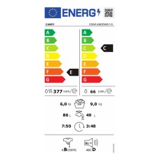 CANDY CSWS 4962DWE/1-S Πλυντήριο-Στεγνωτήριο 9-6 Κιλά Steam MixPowerSystem Smart