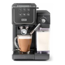 BREVILLE VCF146X-01 Καφετιέρα Espresso 19 Bar 1245Watt TouchScreen με δοχείο για Αφρόγαλα Silver Black