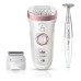 BRAUN 9-890 Silk Epil Senso Smart Skin Spa Wet & Dry με 13 αξεσουάρ + Trimmer Ευαίσθητης Περιοχής White-RoseGold