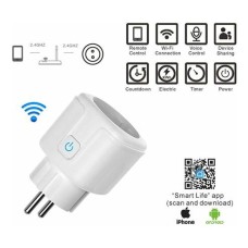 TELEMAX Smart Plug MH-SS03E-EU με WiFi Ρύθμιση χρόνου και μετρητή κατανάλωσης White